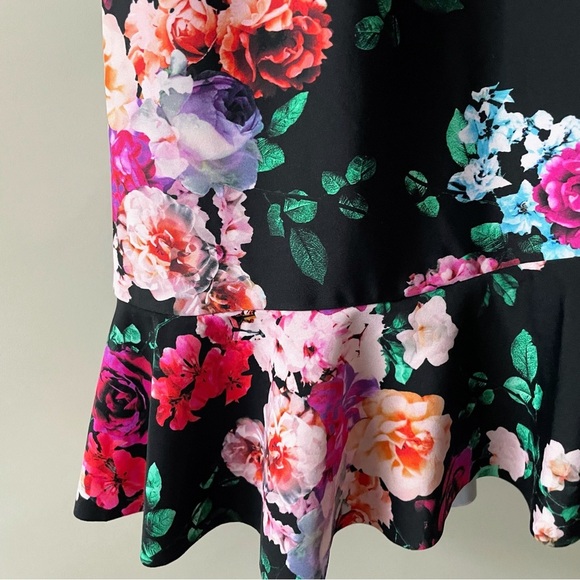 Torrid Black w/ Pink Floral Ruffle Trim One
Piece Swim Dress Size 3X - Picture 5 of 14